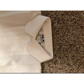 M&C Ladies Pleated Front White Dress Shirt Tuxedo Shirt Size 12