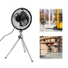 Portable Solar Fan 6W 6 Inches Solar USB Dual Powered