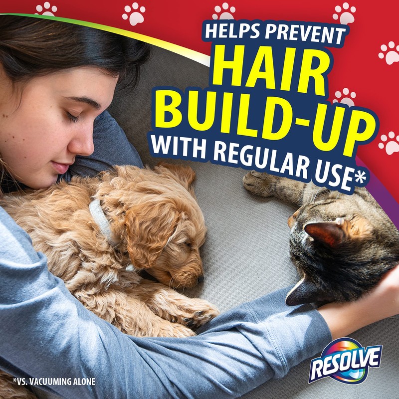 Resolve Pet Hair Eliminator Carpet Cleaner & Vacuum booster, peppermint