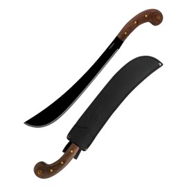 Condor Tool & Knife Golok Heavy Duty Machete with Leather Sheath - 1075 High Carbon Steel - Hand Crafted Leather Sheath - Tactical Machete - 0.2in Thick - 14.5in Blade - 30.7oz