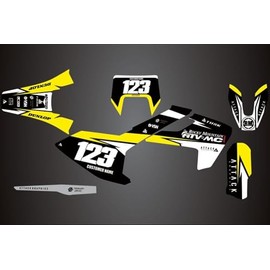 Attack Graphics Custom Fury Complete Bike Graphics Kit for Husqvarna FE 350 2019