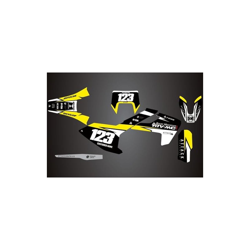 Attack Graphics Custom Fury Complete Bike Graphics Kit for Husqvarna