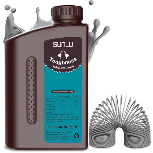 SUNLU High Toughness 3D Printer Resin, Enhanced Flexible 3D Printing