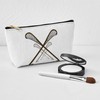 CafePress Traditional Lacrosse Sticks 8.5" x 4.5" Zipper Cosmetic Pouch