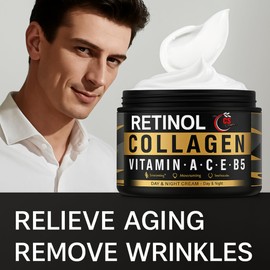 Men's RETINOL Collagen Face Cream Skincare Moisturizing Brightening Hydrating Smooth Wrinkles Firming Facial Men Skin Care