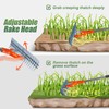 Walensee Thatch Rake, 15-Inch Lawn Thatching Rake, Robust Dethatcher Rake,