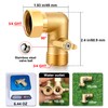 YELUN Garden Hose Elbow with Shut Off Valve 90 Degree