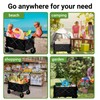 400L Heavy Duty Folding Wagon Cart-450LBS Capacity All-Terrain Beach Cart
