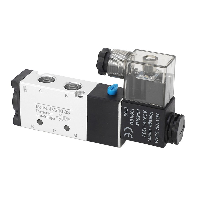 4V210‑08 Electric Solenoid Valve 2 Position 5 Way Cylinder Control