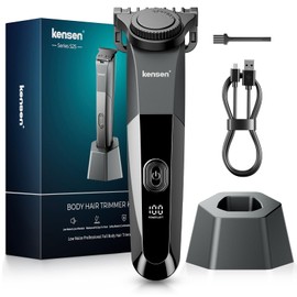 kensen Body Hair Trimmer for Men,kensen Electric Groin & Pubic Hair Trimmer,Rechargeable Ball Shaver Groomer,Mens Body Groomer Kit for Privates,Waterproof, Cordless for Wet/Dry Use