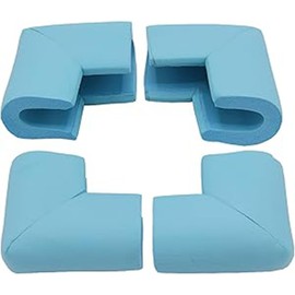 4 Pack Foam Corner Guards Edge Protectors Safety Corner Protectors 4 Corner Guards for Kids and Baby Proofing Blue foam edge protectors