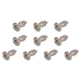 QUARKZMAN M3 x 8 mm Self-Tapping Screws x 200 Pieces Phillips Fastener for Mounting Door and Fasteners [Silver Tone Flat Head]