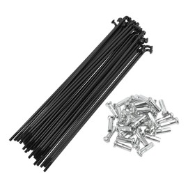 Motoforti Universal Bicycle Spokes Bike Wheel Spokes 14G 131mm Length Carbon Steel Black 1 Set