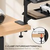 POWNEW 3 Tier Metal Clamp On Desk Shelf - 360°