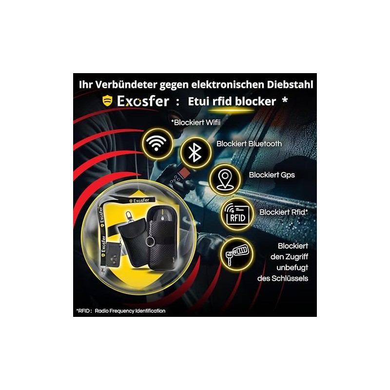Keyless Go Protection Car Key Case Carbon Design - Pack
