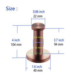 NELXULAS Rose Gold Brushed Stainless Steel Single Heavy Duty Wall Mount Hook, Bath Towel Hooks, Robe Hooks, Coat Hanger, 4 PCS (4 inch,4 PCS)