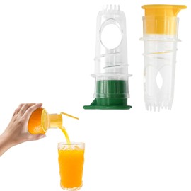 Godneei 2 Manual Juicers Lemon Juicer Small Manual Juicer Portable Juicer (Yellow, Green)