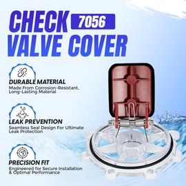 Aquatonics 7056 Flapper with Lid O Ring & Set of 8 Screws – Pool Replacement Part 7056 Check Valve Flapper with Lid – Oring for Zodiac Jandy Spring Check Valve Models 7235, 7305, 7511, 7512
