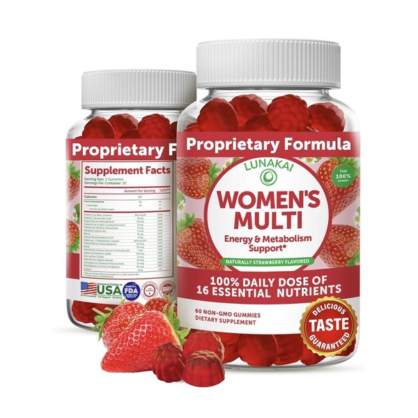 Lunaki Multivitamin for Women Gummies - Tastiest Proprietary Formula -