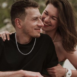 PAERAPAK Christmas Husband Gifts Husband Necklace, Gold Chain for Husband Jewelry Gifts for Husband Christmas Fathers Day Anniversary Valentines Day Gifts for Husband from Wife Gifts 6mm