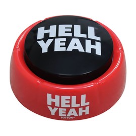 Talkie Toys Products Hell Yeah Button - 8 Funny Hell Yeah Sayings - Hilarious Talking Toy for Games, Trivia, Stress Relief, Office Humor and More