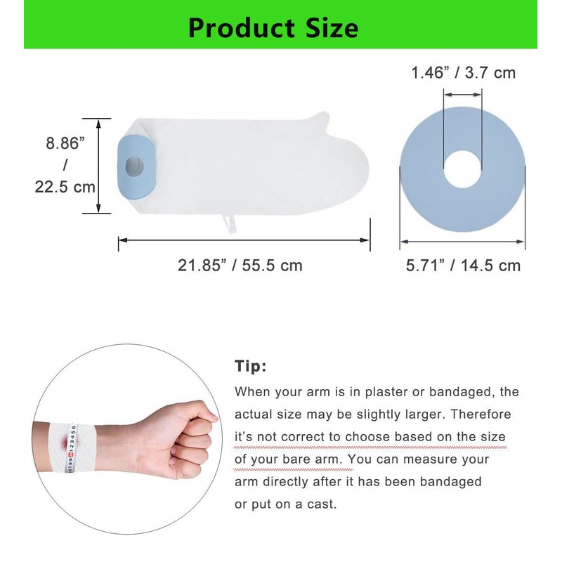 Cast Covers for Shower Arm 1PCS Adult Waterproof Long full