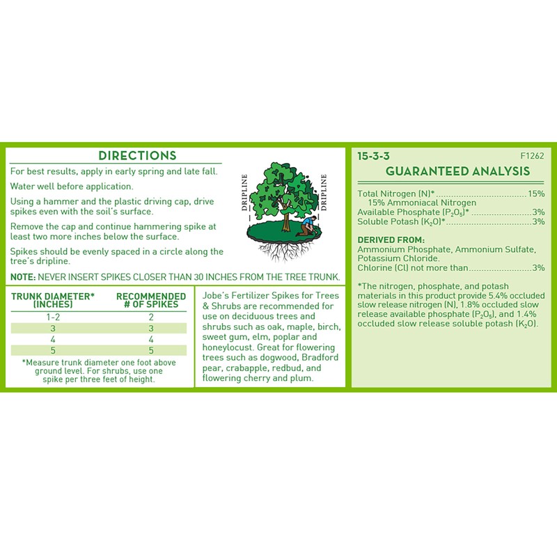 Jobe’s Slow Release Tree and Shrub Fertilizer Spikes, Easy Plant