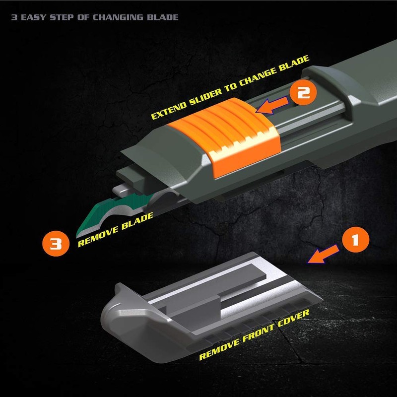 POPLOCK Multi-Purpose Box Cutter | Universal Cutting Tool Cutter, SK2