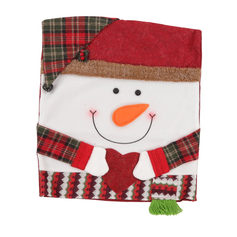 2pcs Christmas Chair Back Cover Decorative Non Woven Fabrics Old