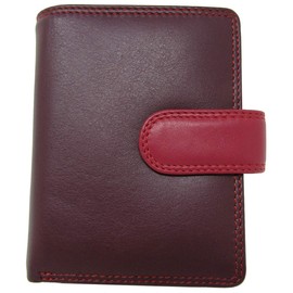 Visconti Rainbow Bali Soft Real Leather Purse RFID RB40 (Plum Multi)