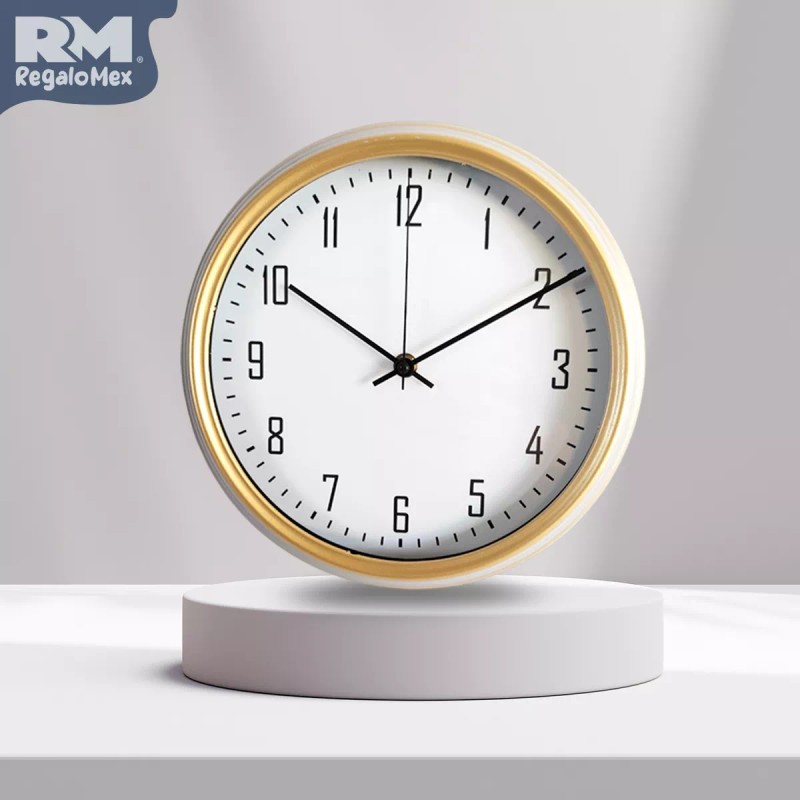 Rm Regalomex Reloj De Pared Análogo Minimalista 26 Centímetros