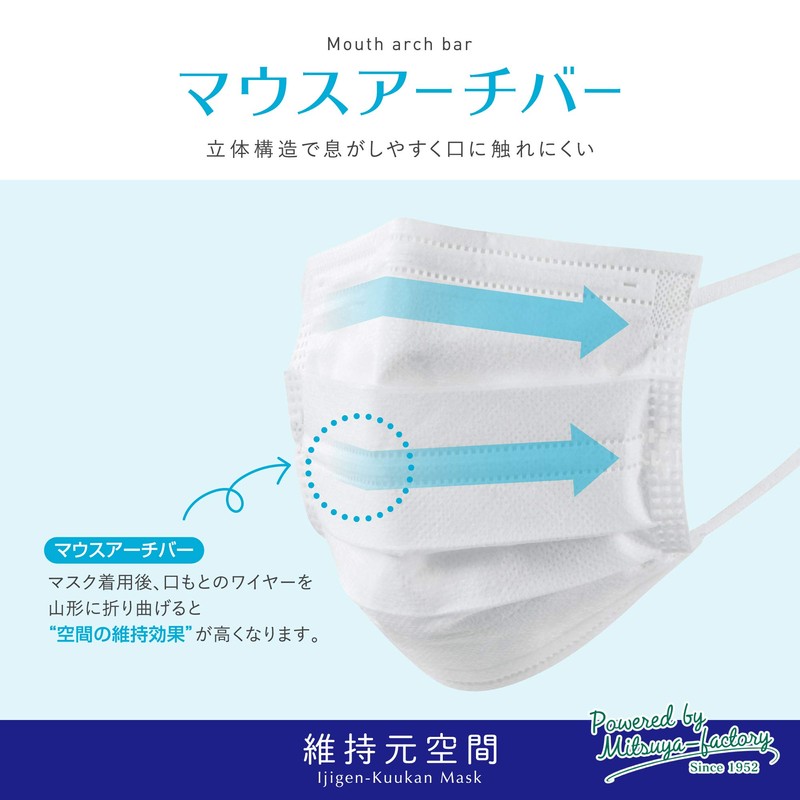 [Powered by Mitsuya-factory Since 1952] Space Saver Mask, Individually Packaged,