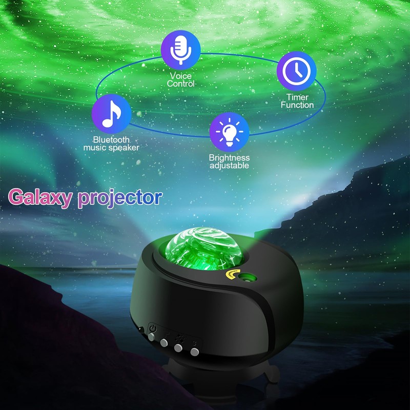 Larger Coverage Area Galaxy Projector,with Changing Galaxy Shapes Star Projector,Night