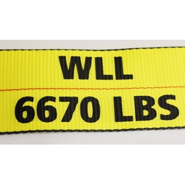 Mytee Products (10 Pack) Winch Straps 4" x 30' Yellow Heavy Duty Tie Down w/Flat Hook Extreme WLL# 6670 lbs | 4 Inch Cargo Control for Flatbed Truck Utility Trailer