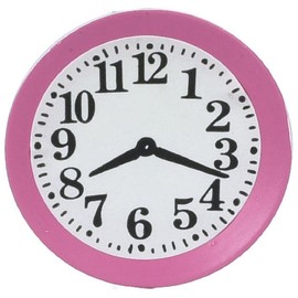 Melody Jane Dolls House Miniature Accessory Kitchen Wall Clock Pink 5045
