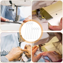 Nogeqi 8 Pcs Loop Turner Sewing Tool for Knitting Loop Turner Tool for Silicone Beads Sewing Loop Turner Hook with Latch for Fabric Strips Belts Straps Tube DIY(2 Sizes)