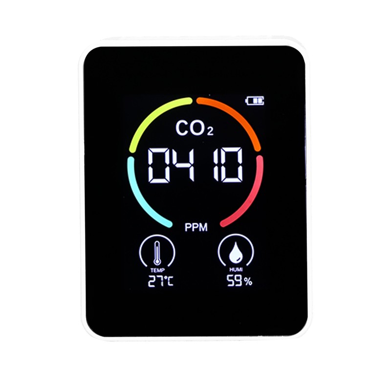 Carbon Dioxide Detector Semiconductor USB Charging LCD Temperature Humidity Detection