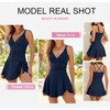 Aleumdr Ribbed Modest Swimdress Swimsuits for Women Tummy Control Swim