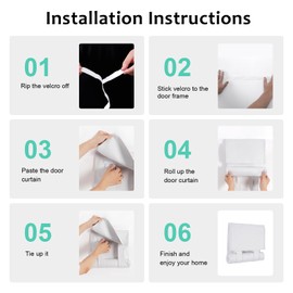 WdFour Side Door Curtains for Door Window, Room Darkening Solid Color Door Window Covering for Glass Door, Front Door Sidelight Curtain Tie up Shade 12W x 80L Inches, 1 Panel, Greyish White.