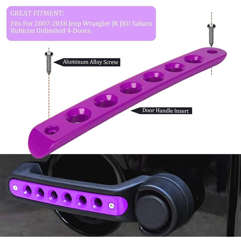 Front Door & Back Door Aluminum Grab Handle Cover, Side