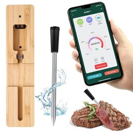 2025 Upgraded Wireless Smart Meat Thermometer with Bluetooth, Esptia Meat Thermometer for The Oven, Grill, BBQ, Kitchen, Smoker, Rotisserie,Compatible with iOS & Android App Control