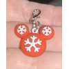 Mickey Mouse Christmas Snow Flake Zipper Pull & Keychain Add