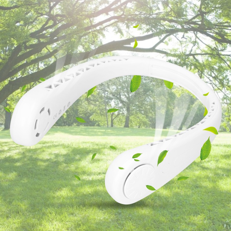 Hanging Neck Fan Mini Air Cooler Portable USB Rechargeable 3‑Gear