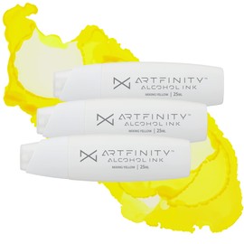Artfinity Alcohol Inks 3 Pack - Vibrant, Professional, Dye-Based Alcohol Inks for Artfinity Alcohol Markers, Artists, Drawing, & More! - Mixing Yellow Y1-2