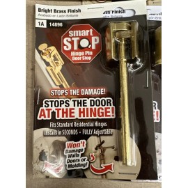 Great Innovations Inc Smart Stop Hinge Pin Door Stop Bright Brass Finish
