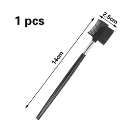 1 Eyelash Comb & Brow Brush, Eyebrow Comb, Eyebrow Brush with Comb, Double Sides, Eyebrow Brush, Eyelash Separator Tool for Women, Makeup Cosmetics, Black