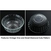 HillSpring Small Glass Bowls for Dessert, Snack, Fruit, or Nuts,