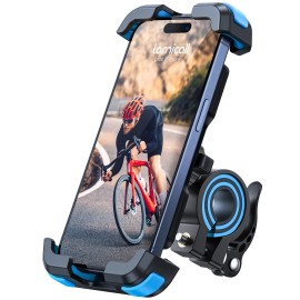Lamicall BP03 360 Adjustable Clamp Bike Phone Mount Universal Bicycle Phone Holder Phone Holder for Bike Handlebar 4.7-6.8 Inchcolor: Sky Blue, Device fix mode: Manual clip