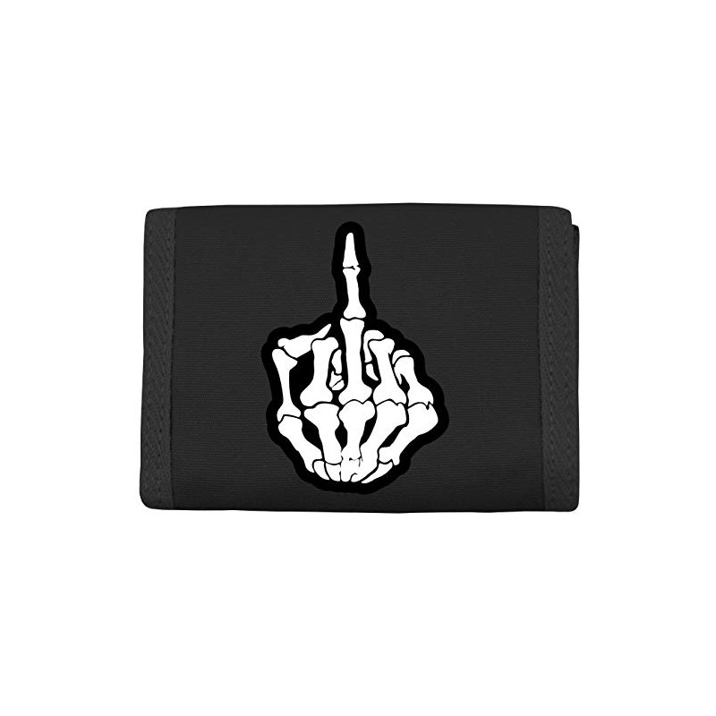 Purse with Sew-On Skeleton Stink Finger, black, Standard size