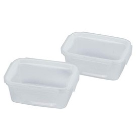 Pearl Metal HB-5751 Neo Key Lock Storage Containers, Rectangular, Large, Set of 2, Dishwasher Safe, Freezer Safe, Made in Japan